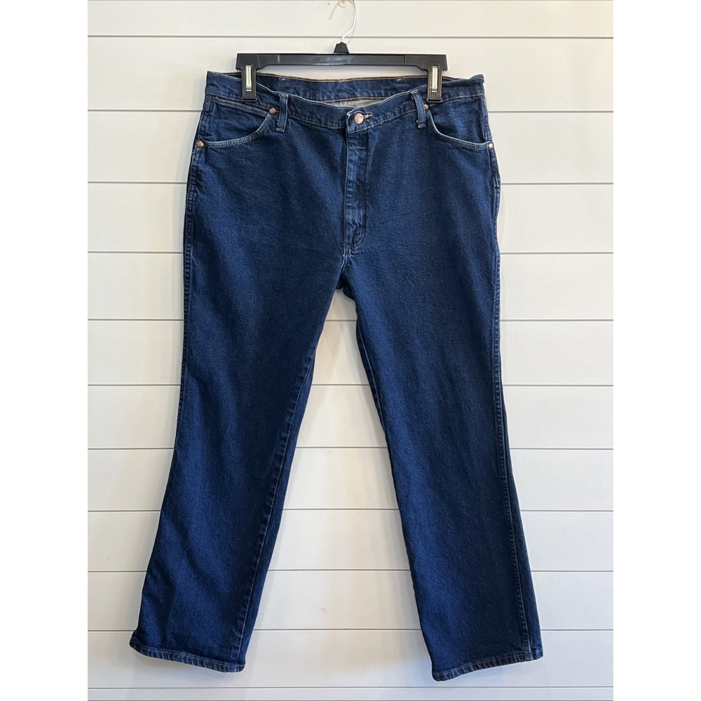 WRANGLER 947STR MENS BOOTCUT STRETCH BLUE JEANS COWBOY CUT 40x32 (Act 39x30.5)